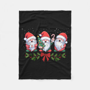 Fife Life Christmas Gnome Holiday Winter Xmas  Fleece Blanket