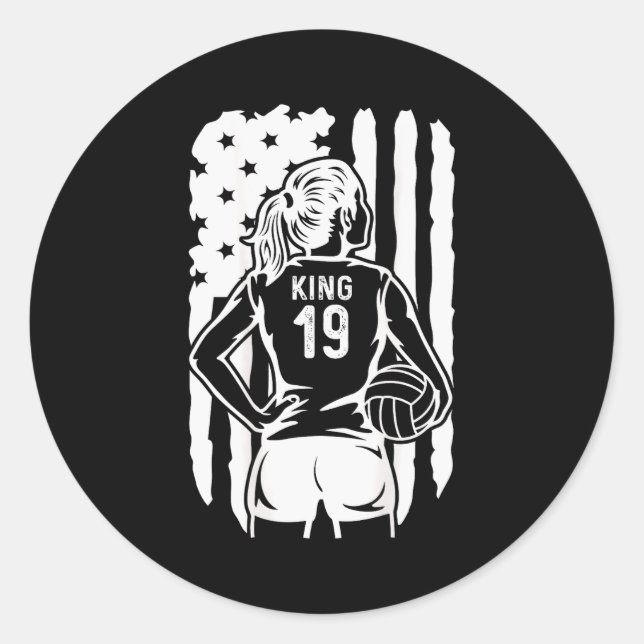 Fife Life High School Volleyball King 19  Classic Round Sticker (Front)