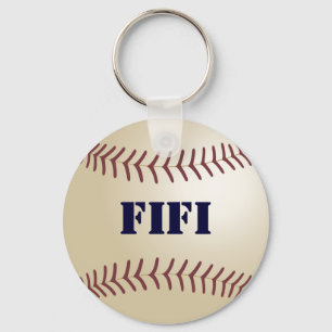 Fifi Baseball Keychain by 369MyName