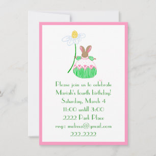 Fifi  Bunny invitaion Invitation