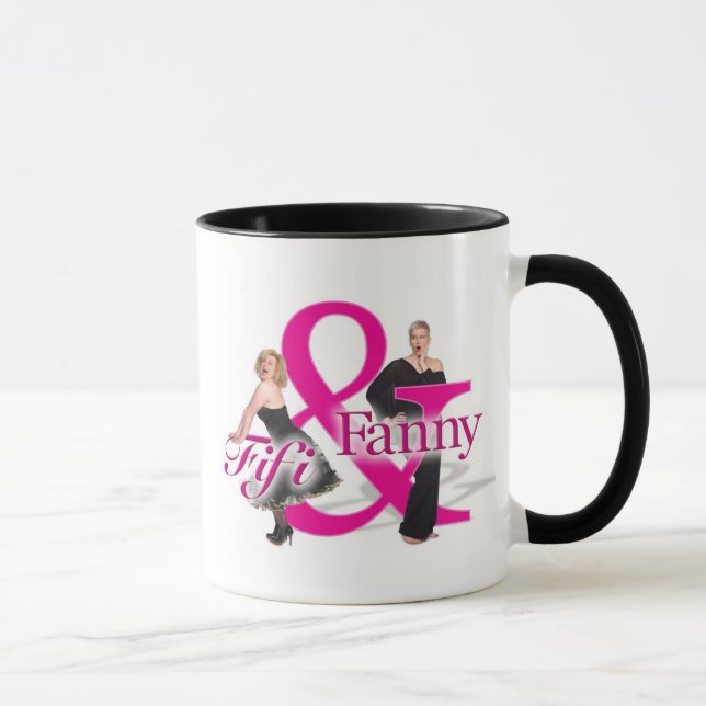Fifi & Fanny Logo mug - with black highlights (Right)