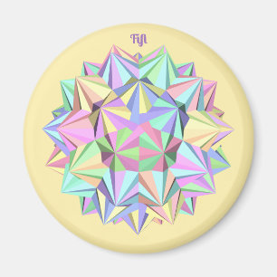FIFI ~ POLYHEDRA ~ PASTEL~  MAGNET