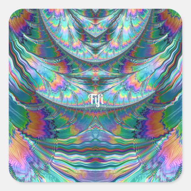 FIFI ~ Shades Glossy PASTEL 3D ~ Square Sticker (Front)