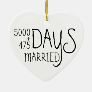 Fifteen Years Married Wax Love Ceramic Tree Decoration
