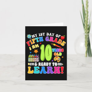 Fifth 5th Grade First Day Of School Boys Girls Card