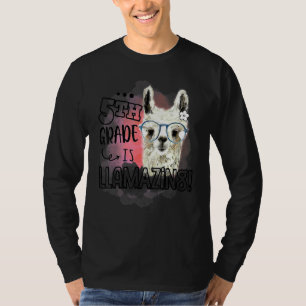 Fifth 5th Grade Is Llamazing Llama Teacher T-Shirt
