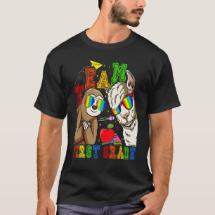 Fifth 5th Grade Team Sloth & Llama School Teacher T-Shirt