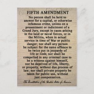 Fifth Amendment Postcards