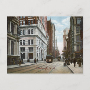 Fifth Ave. and Wood Street Vintage Postcard