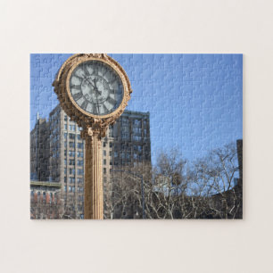 Fifth Avenue Building Clock Madison Square NYC Jigsaw Puzzle