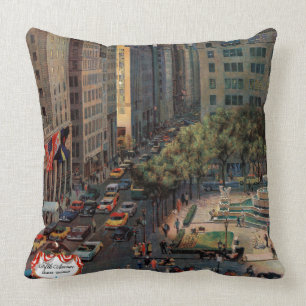 Fifth Avenue by John Falter Cushion