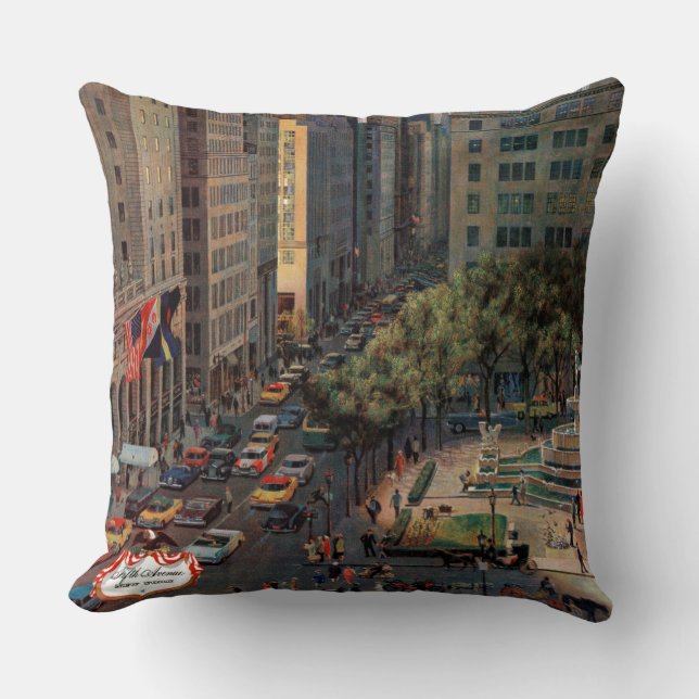 Fifth Avenue by John Falter Cushion (Front)