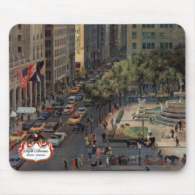 Fifth Avenue by John Falter Mouse Mat (Front)