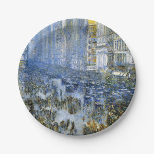 Fifth Avenue in Winter (New York City) (NYC, USA) Paper Plate