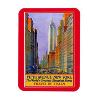 Fifth Avenue, New York vintage poster,