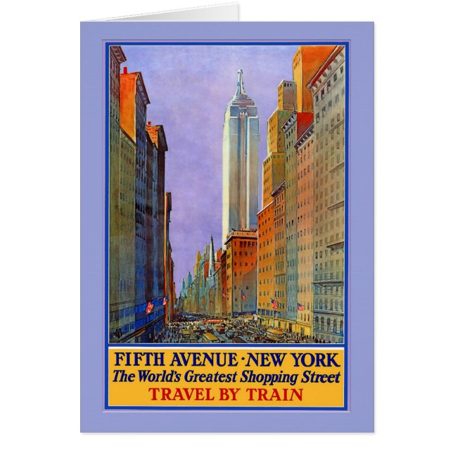 Fifth Avenue New York Worlds Greatest Shopping St. (Front)