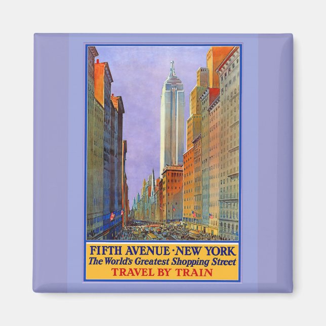 Fifth Avenue New York Worlds Greatest Shopping St. Magnet (Front)