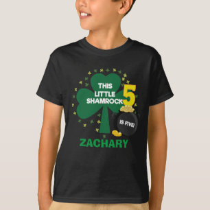 Fifth birthday shirt Irish shamrock for St.Patrick