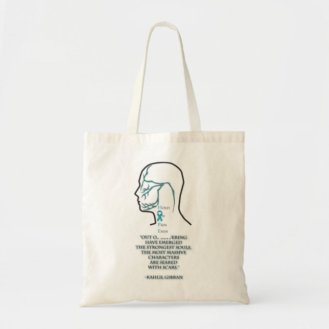 Fifth Cranial Nerve Distribution and quote Tote Bag (Front)