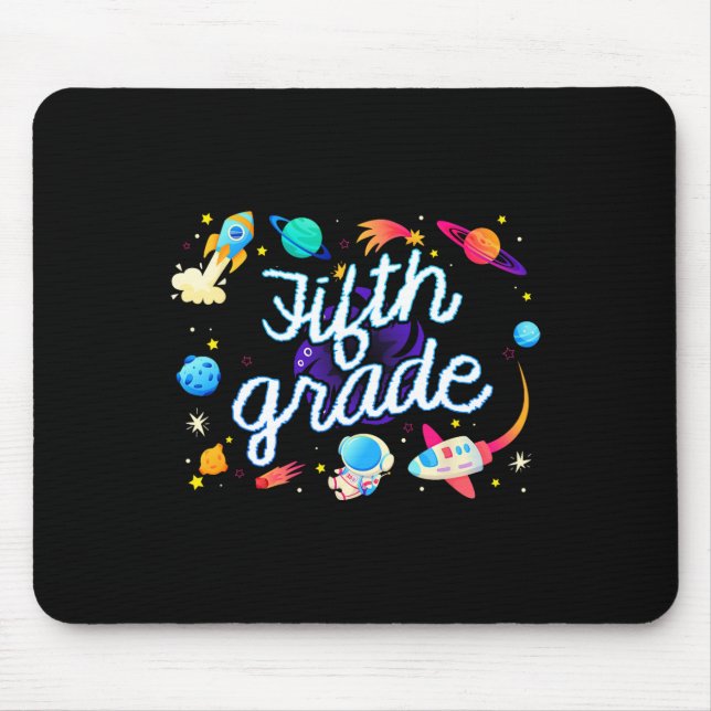 Fifth Grade Astronaut Planets Space Ck To School K Mouse Mat (Front)