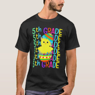 Fifth Grade Chicken Crack The Eggs Easter Day Boy T-Shirt