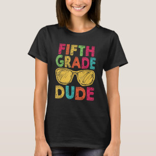 Fifth Grade Dude Retro Vintage Back To School 5th T-Shirt