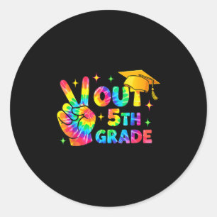 Fifth Grade Graduation 5th Grade Tie Dye Last Day Classic Round Sticker