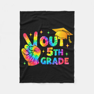 Fifth Grade Graduation 5th Grade Tie Dye Last Day Fleece Blanket