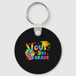 Fifth Grade Graduation 5th Grade Tie Dye Last Day Key Ring