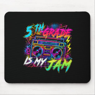 Fifth grade is jam retro back to school teacher mouse mat