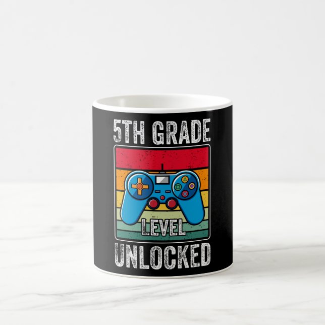 Fifth Grade Level Unlocked Video Game Student Gift Coffee Mug (Center)