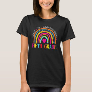 Fifth Grade Rainbow Kid Teacher First Day Of Scho T-Shirt