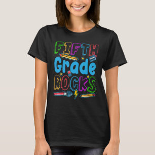 Fifth Grade Rocks 5th Grade Back To School T-Shirt