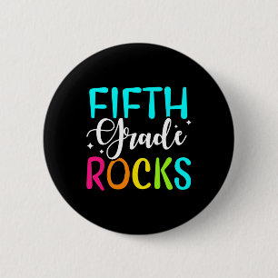 Fifth Grade Rocks Team 5th Grade Teacher 6 Cm Round Badge
