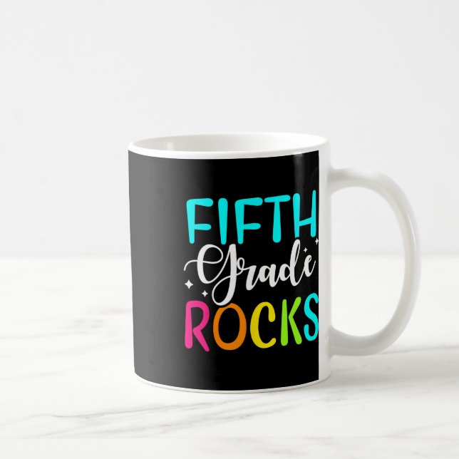 Fifth Grade Rocks  Team 5th Grade Teacher  Coffee Mug (Right)