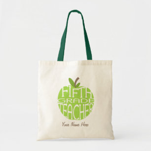Fifth Grade Teacher Bag - Green Apple