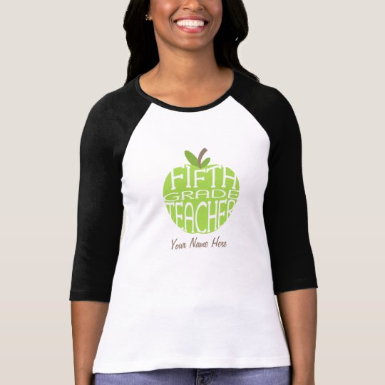 Fifth Grade Teacher - Green Apple T-Shirt