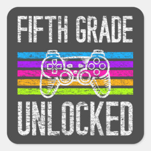 Fifth Grade Unlocked Back to School Square Sticker