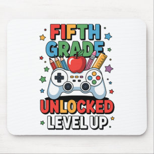 Fifth Grade Unlocked Level Up Video Game First Day Mouse Mat