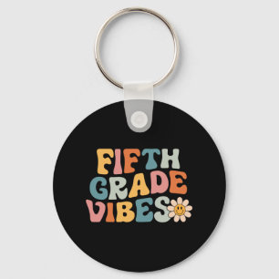 Fifth Grade Vibes - 5th Grade Team Retro 1st Day o Key Ring