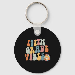 Fifth Grade Vibes - 5th Grade Team Retro 1st Day o Key Ring
