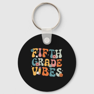 Fifth Grade Vibes Back To School Retro 5th Grade T Key Ring