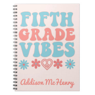 Fifth Grade Vibes - Retro Back To School Notebook