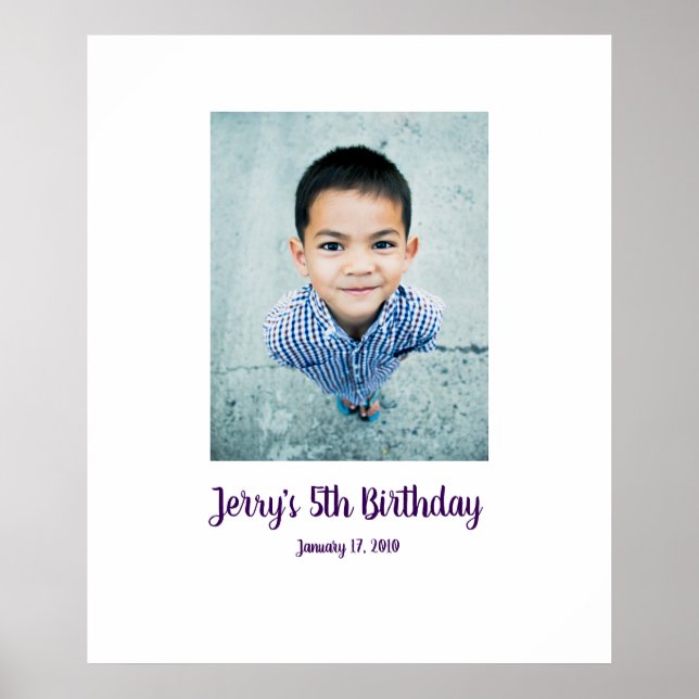 Fifth kid birthday 5th Sign In Party Board 5 (Front)