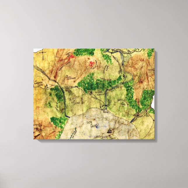 Fifth Map of the Forgotten Realm Canvas Print (Front)