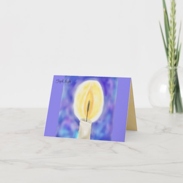 Fifth Night Hanukkah Card (Front)