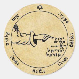 Fifth Pentacle of the Moon Classic Round Sticker