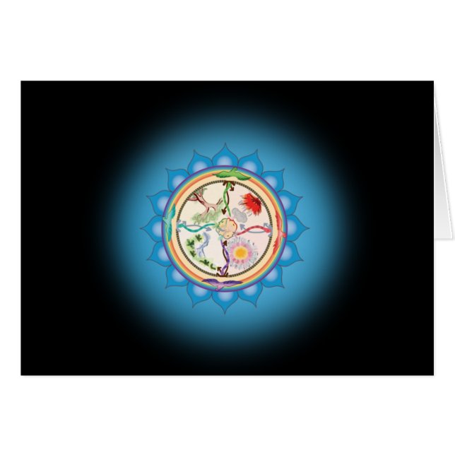 Fifth Step to Soul Card with Fifth Chakra Mantra (Front Horizontal)
