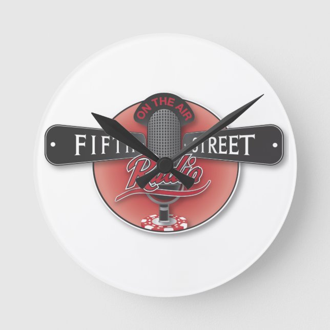 Fifth Street Radio Wall Clock (Front)