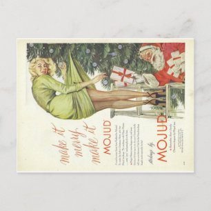 Fifties Advertising Christmas Postcard